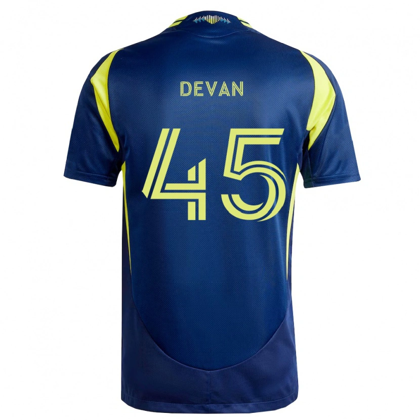 Danxen Kinder Liam Devan #45 Gelb Marineblau Auswärtstrikot Trikot 2026/27 T-Shirt