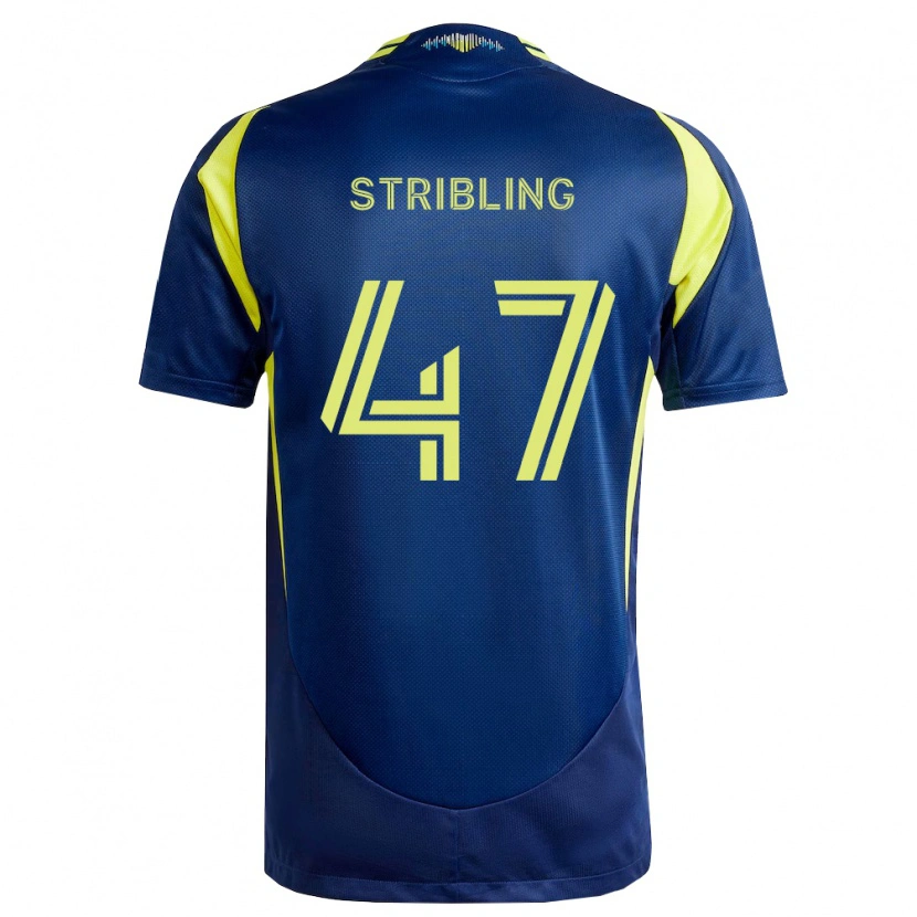 Danxen Kinder Liam Stribling #47 Gelb Marineblau Auswärtstrikot Trikot 2026/27 T-Shirt