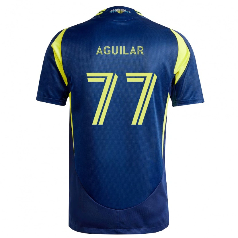 Danxen Kinder Xavier Aguilar #77 Gelb Marineblau Auswärtstrikot Trikot 2026/27 T-Shirt
