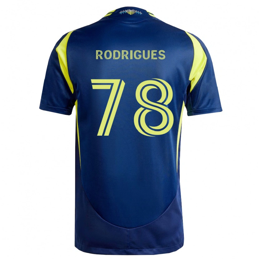 Danxen Kinder Giuliano Rodrigues #78 Gelb Marineblau Auswärtstrikot Trikot 2026/27 T-Shirt