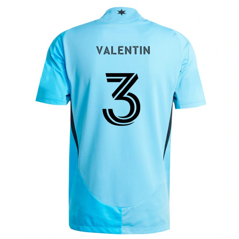 Danxen Kinder Zarek Valentin #3 Hellblau Schwarz Auswärtstrikot Trikot 2026/27 T-Shirt