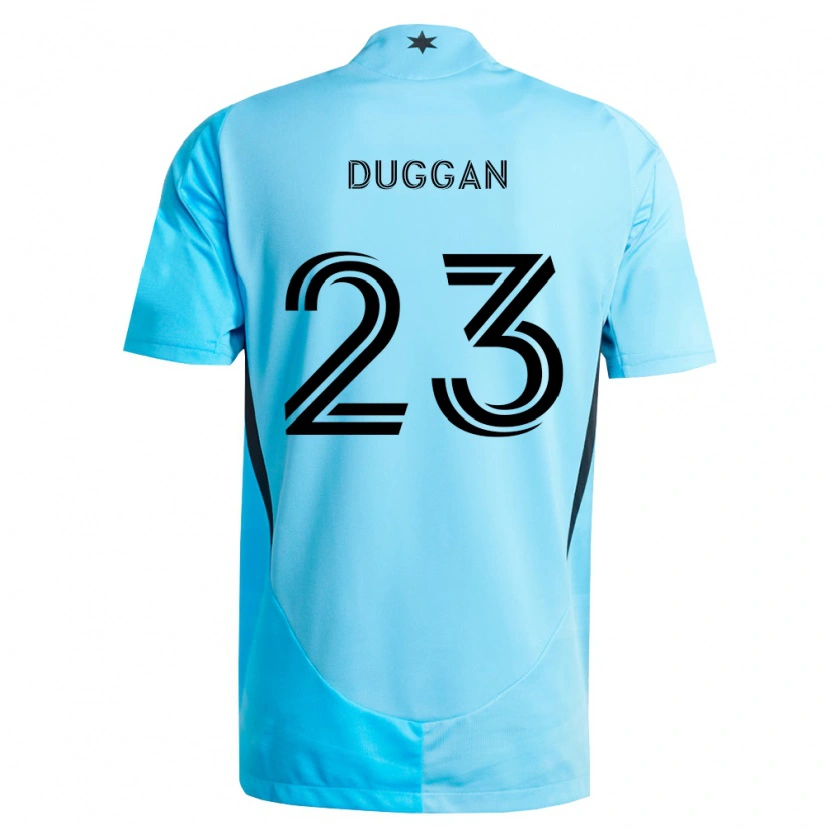 Danxen Kinder Morris Duggan #23 Hellblau Schwarz Auswärtstrikot Trikot 2026/27 T-Shirt