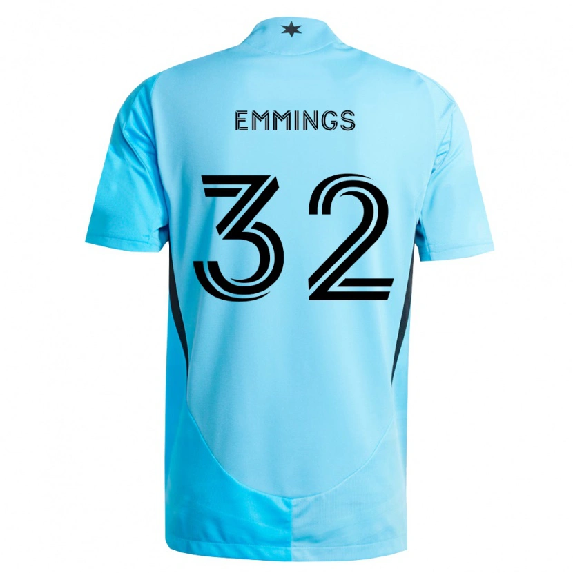 Danxen Kinder Fred Emmings #32 Hellblau Schwarz Auswärtstrikot Trikot 2026/27 T-Shirt