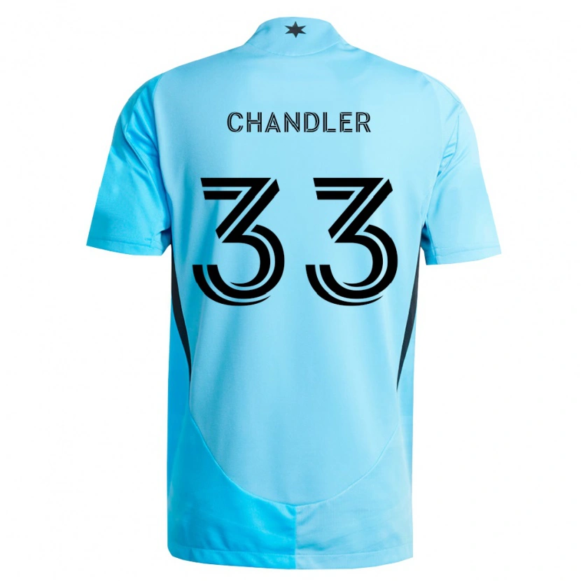 Danxen Kinder Kieran Chandler #33 Hellblau Schwarz Auswärtstrikot Trikot 2026/27 T-Shirt