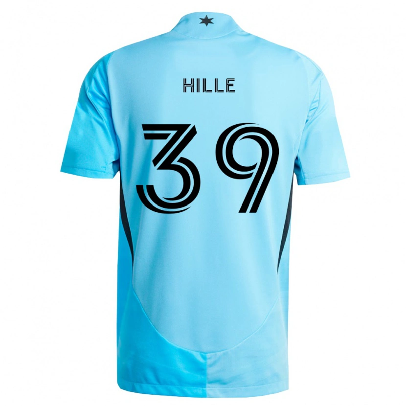 Danxen Kinder Luke Hille #39 Hellblau Schwarz Auswärtstrikot Trikot 2026/27 T-Shirt