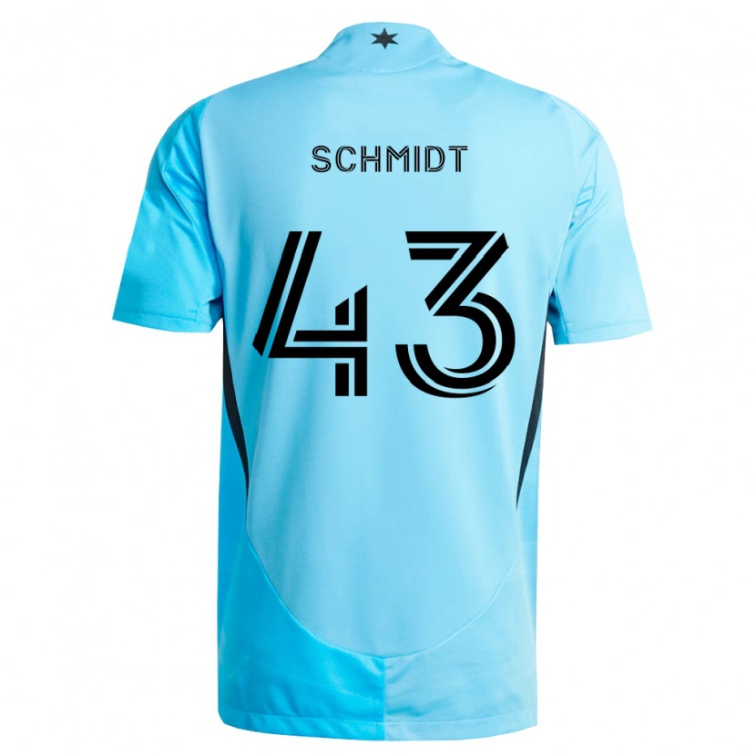 Danxen Kinder William Schmidt #43 Hellblau Schwarz Auswärtstrikot Trikot 2026/27 T-Shirt