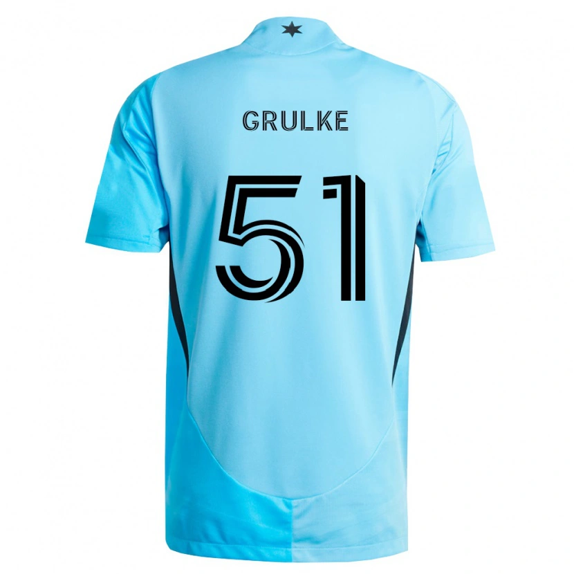 Danxen Kinder Calin Grulke #51 Hellblau Schwarz Auswärtstrikot Trikot 2026/27 T-Shirt