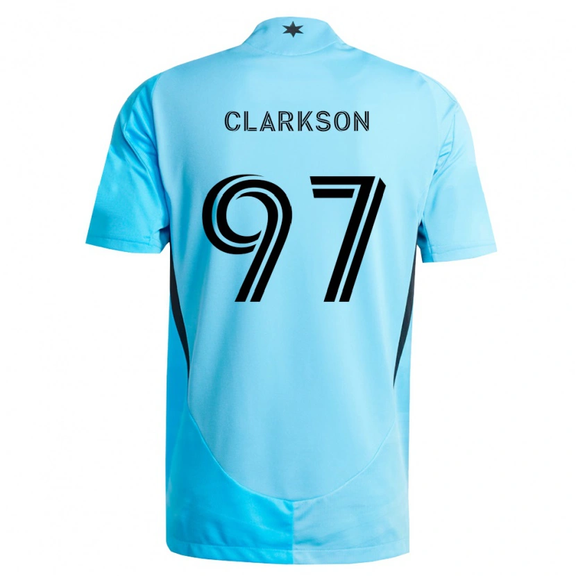 Danxen Kinder Jack Clarkson #97 Hellblau Schwarz Auswärtstrikot Trikot 2026/27 T-Shirt