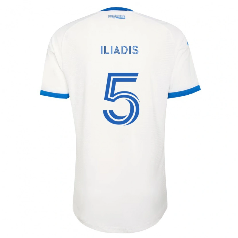 Danxen Kinder Ilias Iliadis #5 Himmelblau Weiß Auswärtstrikot Trikot 2026/27 T-Shirt