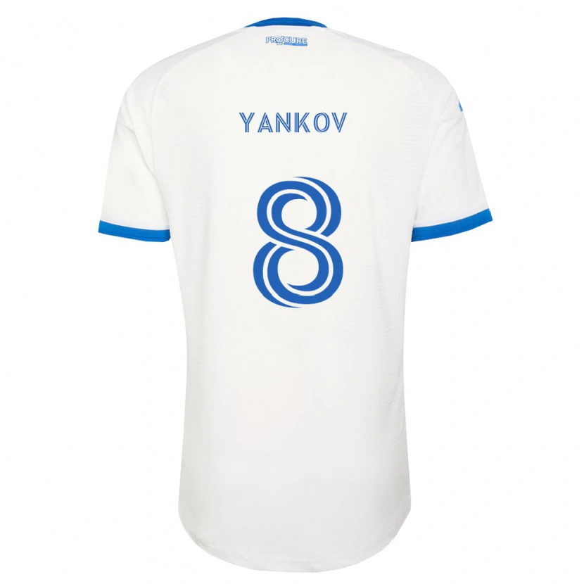 Danxen Kinder Dominik Yankov #8 Himmelblau Weiß Auswärtstrikot Trikot 2026/27 T-Shirt
