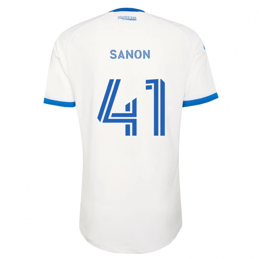 Danxen Kinder Jérémy Sanon #41 Himmelblau Weiß Auswärtstrikot Trikot 2026/27 T-Shirt