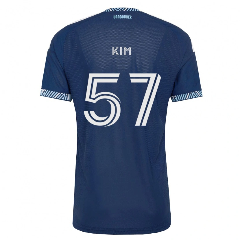 Danxen Kinder Jayden Kim #57 Tiefblau Weiß Auswärtstrikot Trikot 2026/27 T-Shirt