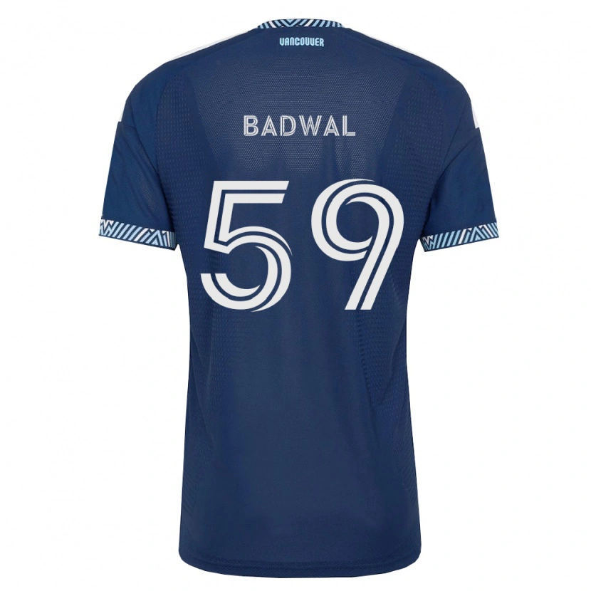 Danxen Kinder Jeevan Badwal #59 Tiefblau Weiß Auswärtstrikot Trikot 2026/27 T-Shirt