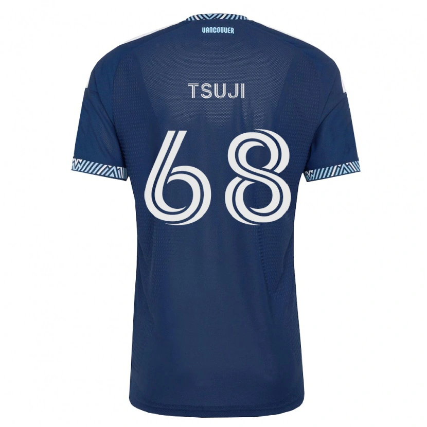 Danxen Kinder Yuma Tsuji #68 Tiefblau Weiß Auswärtstrikot Trikot 2026/27 T-Shirt