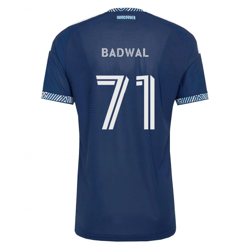 Danxen Kinder Manav Badwal #71 Tiefblau Weiß Auswärtstrikot Trikot 2026/27 T-Shirt