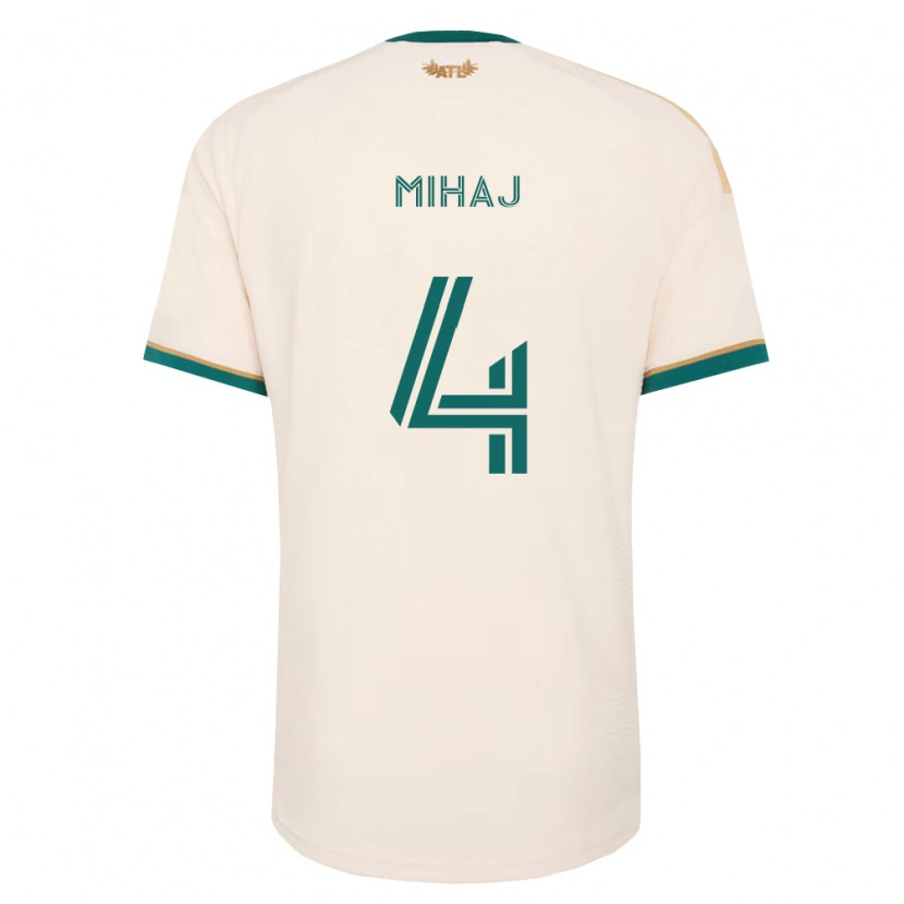 Danxen Kinder Enea Mihaj #4 Champagner Grün Auswärtstrikot Trikot 2026/27 T-Shirt