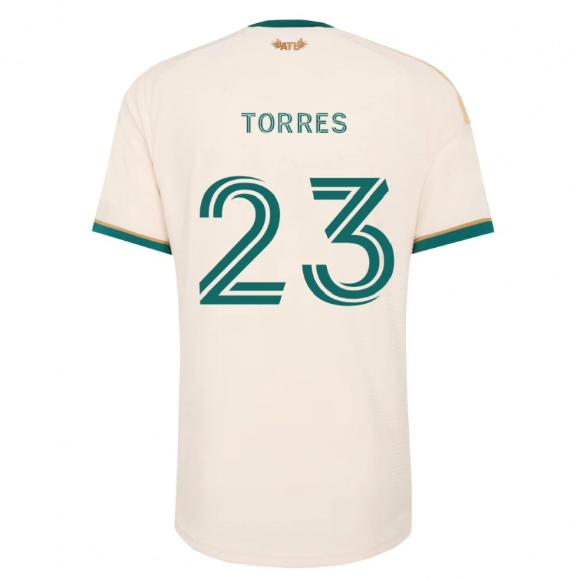 Danxen Kinder Adyn Torres #23 Champagner Grün Auswärtstrikot Trikot 2026/27 T-Shirt