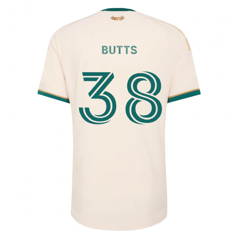 Danxen Kinder Liam Butts #38 Champagner Grün Auswärtstrikot Trikot 2026/27 T-Shirt
