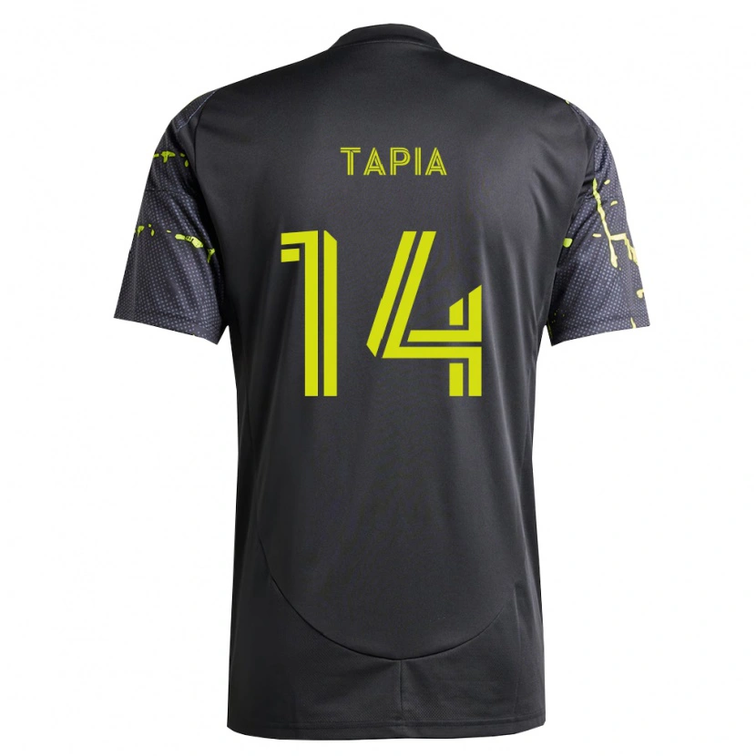 Danxen Kinder Gonzalo Tapia #14 Fluoreszierendes Gelb Schwarz Auswärtstrikot Trikot 2026/27 T-Shirt