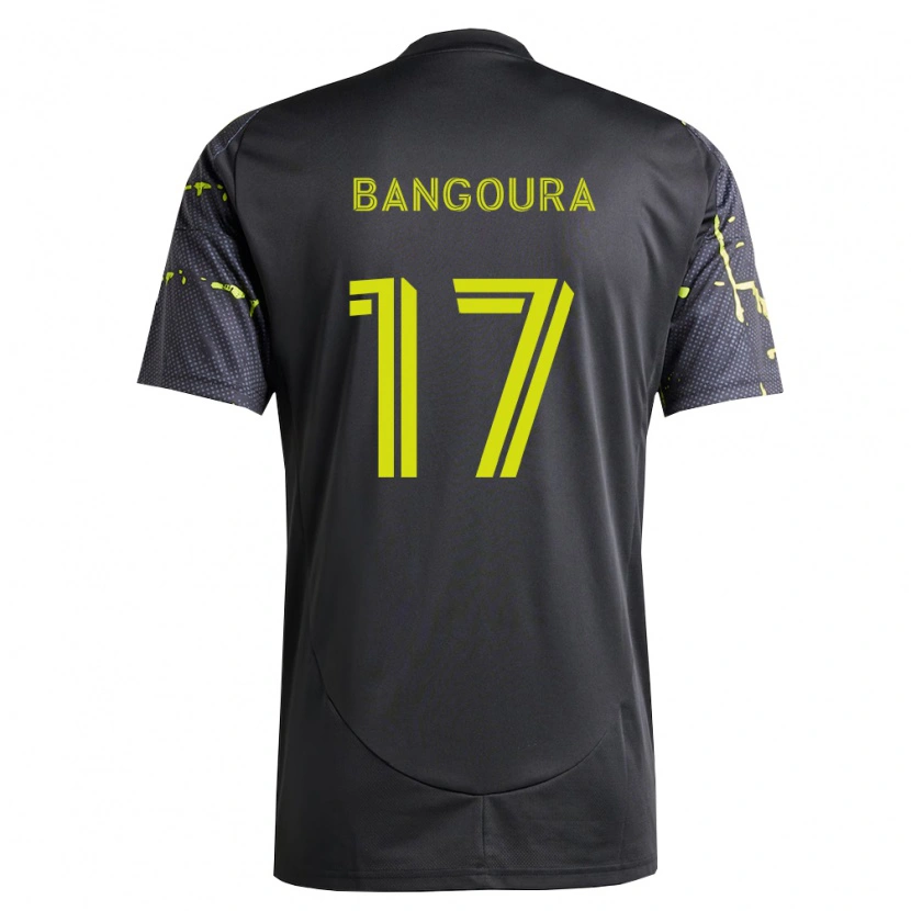 Danxen Kinder Sekou Bangoura #17 Fluoreszierendes Gelb Schwarz Auswärtstrikot Trikot 2026/27 T-Shirt