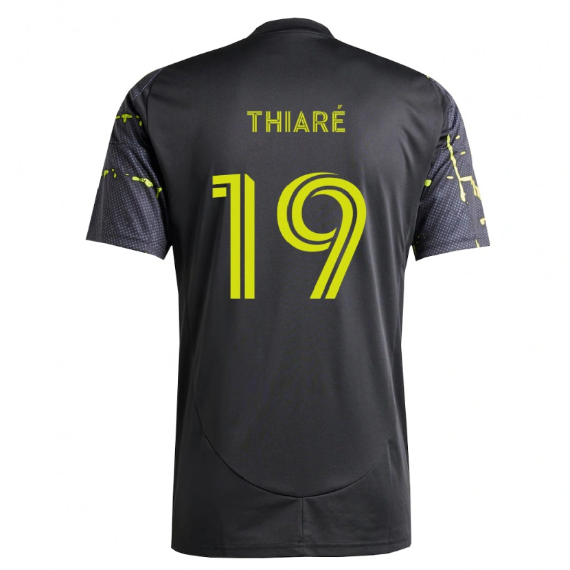 Danxen Kinder Jamal Thiaré #19 Fluoreszierendes Gelb Schwarz Auswärtstrikot Trikot 2026/27 T-Shirt
