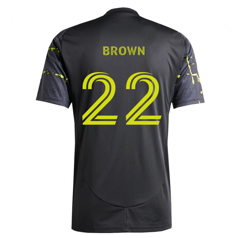 Danxen Kinder Tristan Brown #22 Fluoreszierendes Gelb Schwarz Auswärtstrikot Trikot 2026/27 T-Shirt