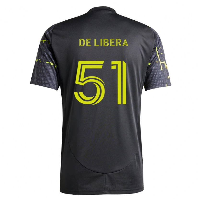 Danxen Kinder Giorgio De Libera #51 Fluoreszierendes Gelb Schwarz Auswärtstrikot Trikot 2026/27 T-Shirt