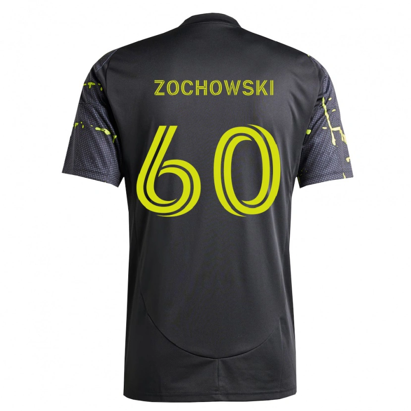 Danxen Kinder Alex Zochowski #60 Fluoreszierendes Gelb Schwarz Auswärtstrikot Trikot 2026/27 T-Shirt