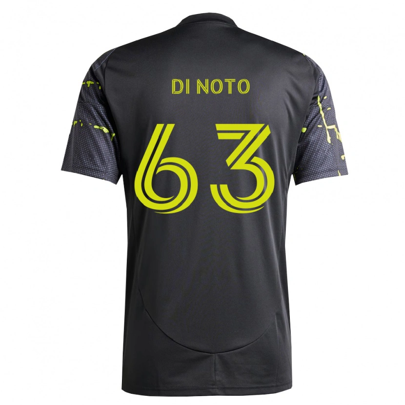 Danxen Kinder Gianmarco Di Noto #63 Fluoreszierendes Gelb Schwarz Auswärtstrikot Trikot 2026/27 T-Shirt