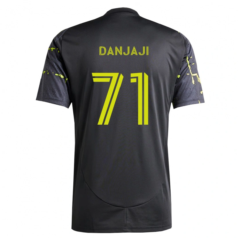 Danxen Kinder Jamil Danjaji #71 Fluoreszierendes Gelb Schwarz Auswärtstrikot Trikot 2026/27 T-Shirt