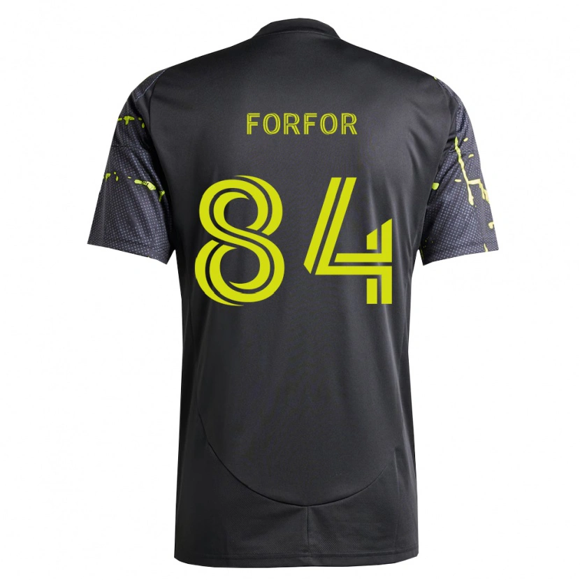 Danxen Kinder Prince Forfor #84 Fluoreszierendes Gelb Schwarz Auswärtstrikot Trikot 2026/27 T-Shirt