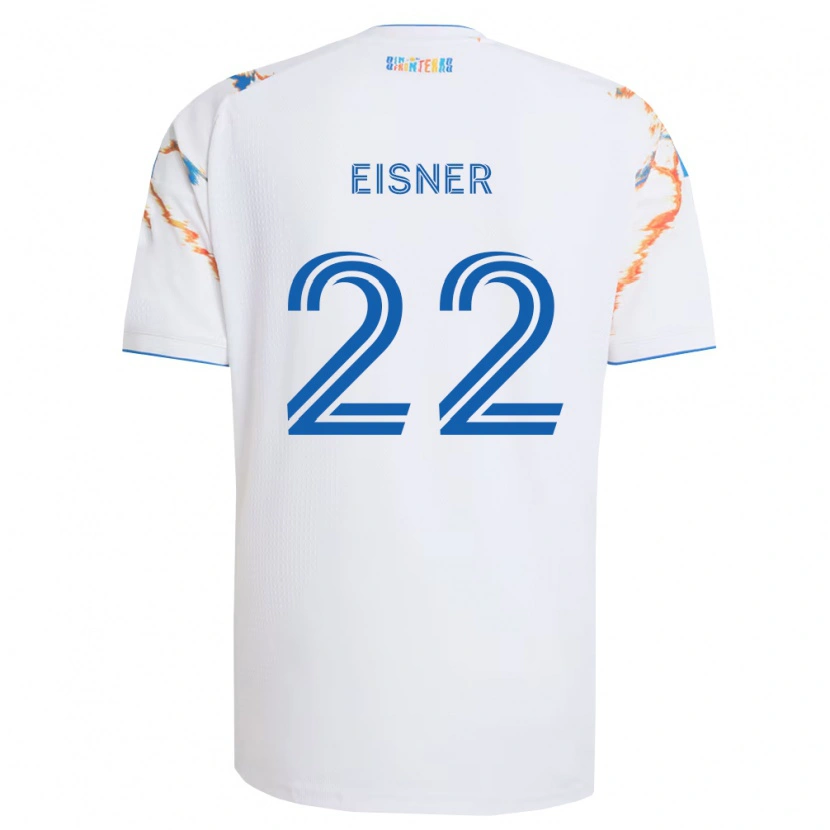 Danxen Kinder Wilson Eisner #22 Weiß Orange Blau Auswärtstrikot Trikot 2026/27 T-Shirt