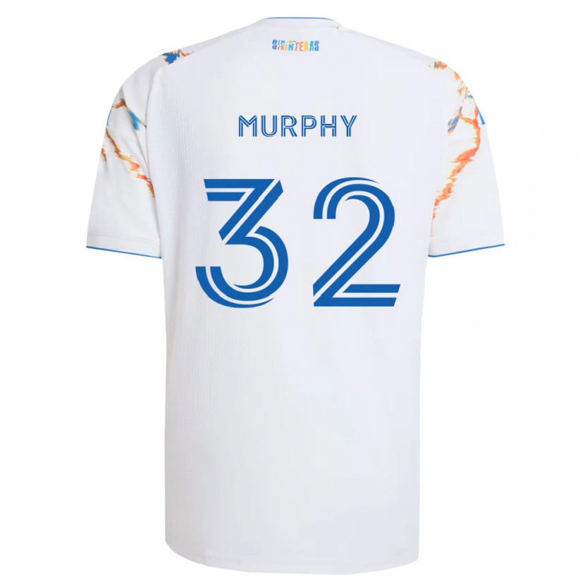 Danxen Kinder Ian Murphy #32 Weiß Orange Blau Auswärtstrikot Trikot 2026/27 T-Shirt