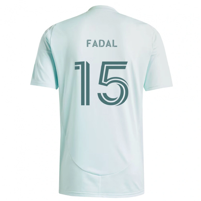 Danxen Kinder Ali Fadal #15 Weiß Hellgrün Auswärtstrikot Trikot 2026/27 T-Shirt
