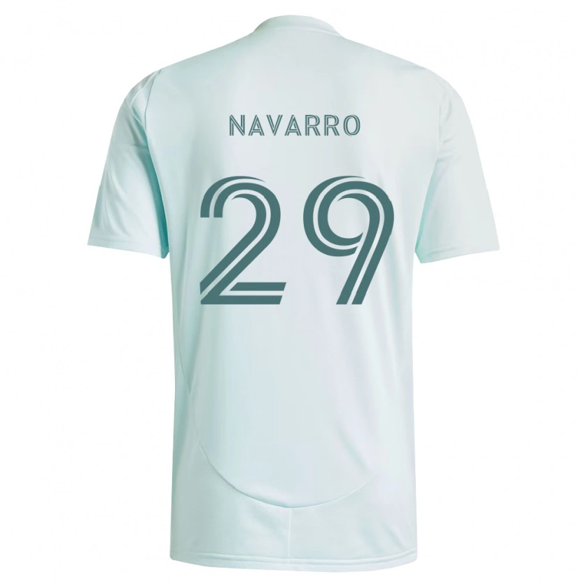 Danxen Kinder Miguel Navarro #29 Weiß Hellgrün Auswärtstrikot Trikot 2026/27 T-Shirt