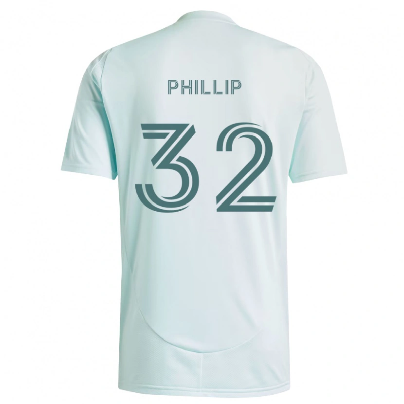 Danxen Kinder Donavan Phillip #32 Weiß Hellgrün Auswärtstrikot Trikot 2026/27 T-Shirt