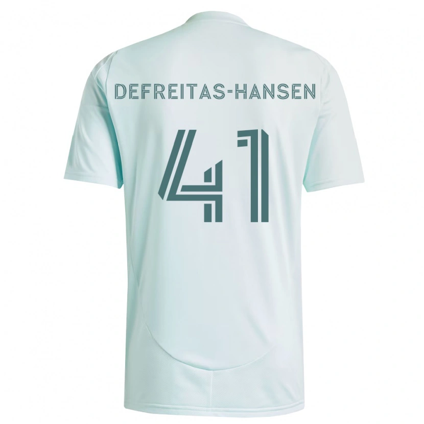 Danxen Kinder Nicolas Hansen #41 Weiß Hellgrün Auswärtstrikot Trikot 2026/27 T-Shirt