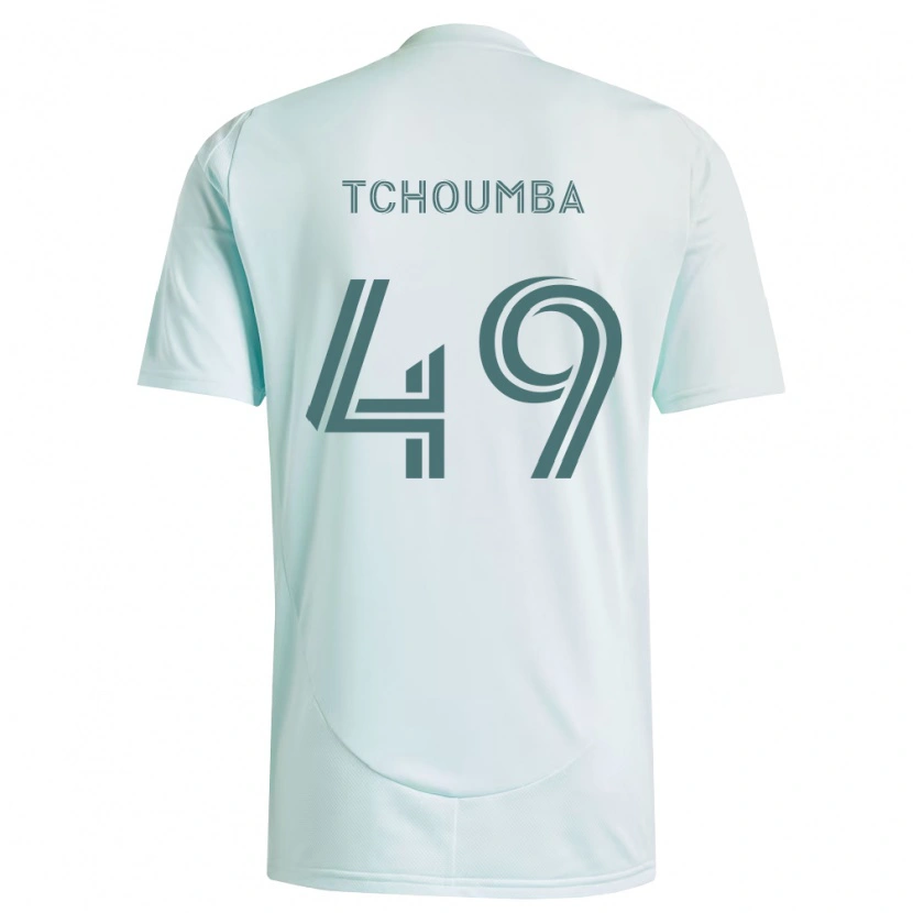 Danxen Kinder Nathan Tchoumba #49 Weiß Hellgrün Auswärtstrikot Trikot 2026/27 T-Shirt