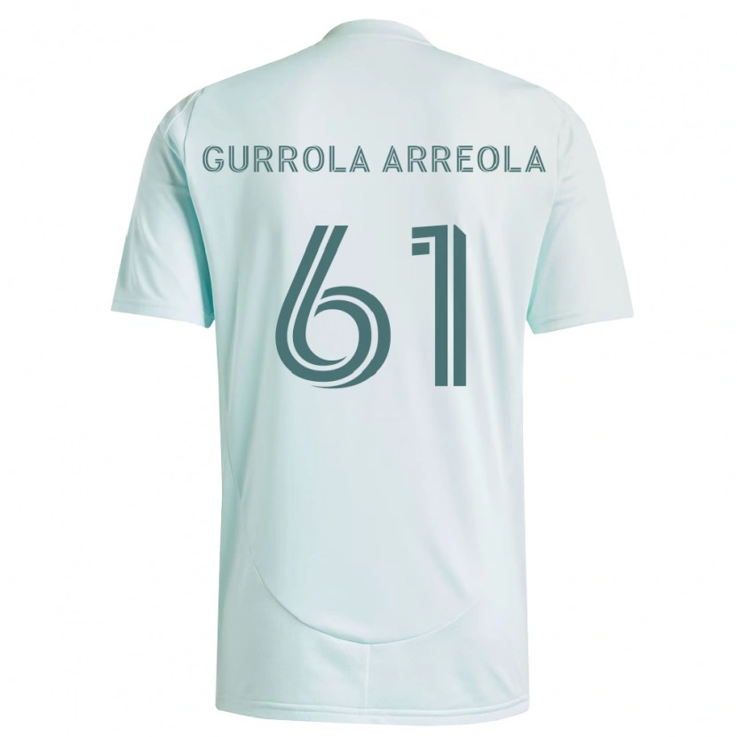 Danxen Kinder Diego Gurrola Arreola #61 Weiß Hellgrün Auswärtstrikot Trikot 2026/27 T-Shirt