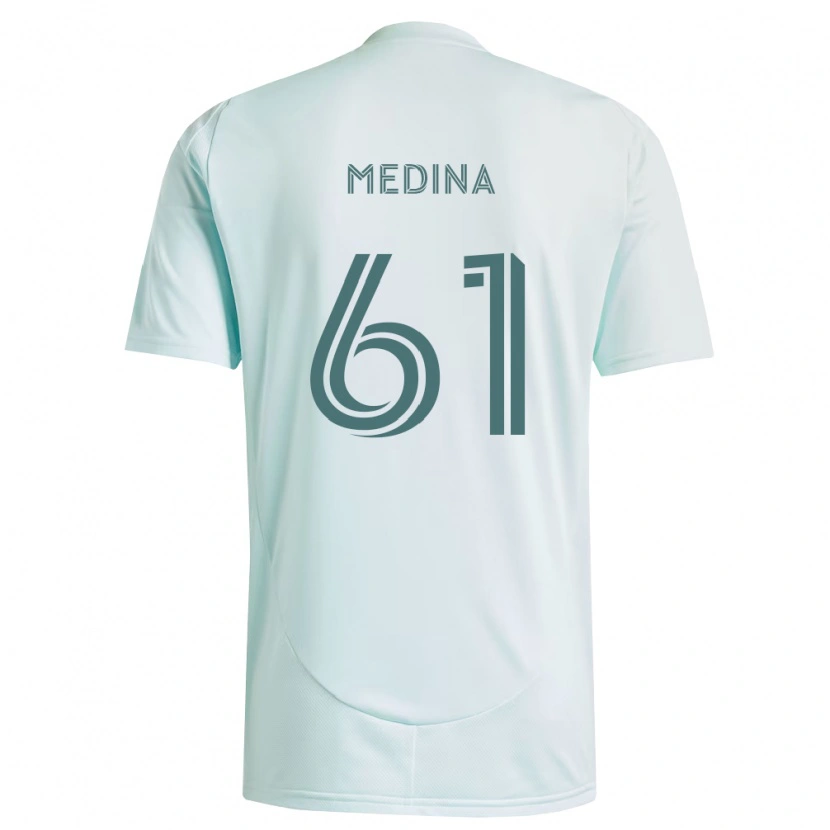 Danxen Kinder Leonardo Medina #61 Weiß Hellgrün Auswärtstrikot Trikot 2026/27 T-Shirt