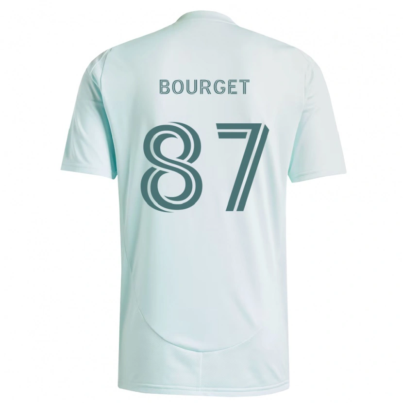 Danxen Kinder Sebastian Bourget #87 Weiß Hellgrün Auswärtstrikot Trikot 2026/27 T-Shirt