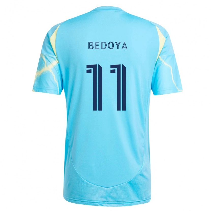 Danxen Kinder Alejandro Bedoya #11 Hellblau Schwarz Hellgelb Auswärtstrikot Trikot 2026/27 T-Shirt