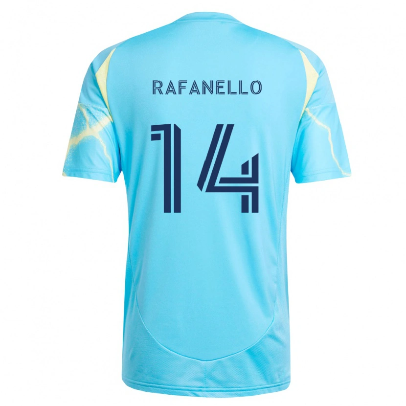 Danxen Kinder Jeremy Rafanello #14 Hellblau Schwarz Hellgelb Auswärtstrikot Trikot 2026/27 T-Shirt