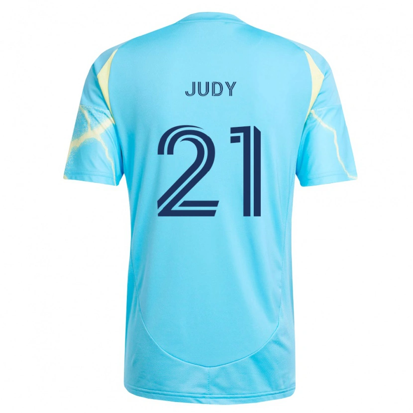 Danxen Kinder Abram Judy #21 Hellblau Schwarz Hellgelb Auswärtstrikot Trikot 2026/27 T-Shirt