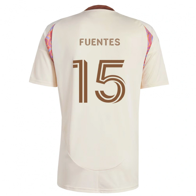 Danxen Kinder Gabriel Fuentes #15 Off-Weiß Pink Auswärtstrikot Trikot 2026/27 T-Shirt