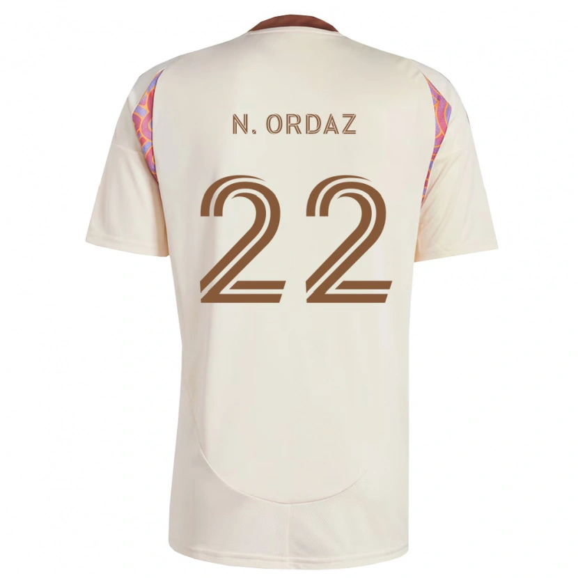 Danxen Kinder Nathan Ordaz #22 Off-Weiß Pink Auswärtstrikot Trikot 2026/27 T-Shirt