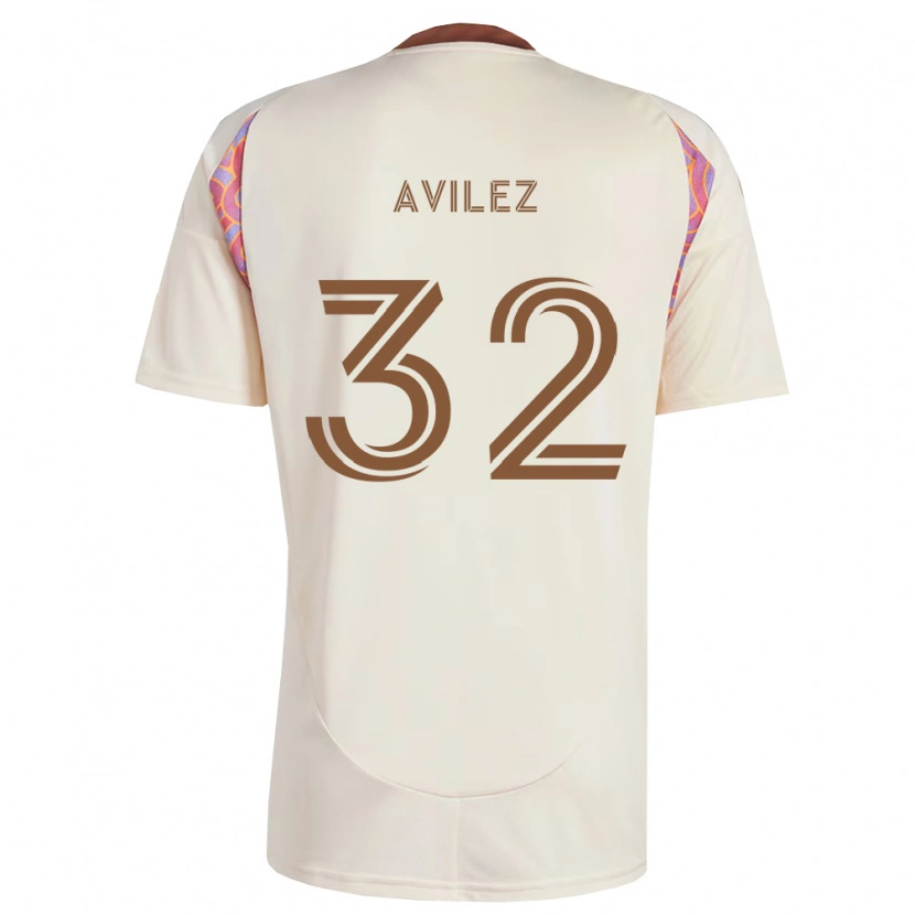Danxen Kinder Oscar Avilez #32 Off-Weiß Pink Auswärtstrikot Trikot 2026/27 T-Shirt