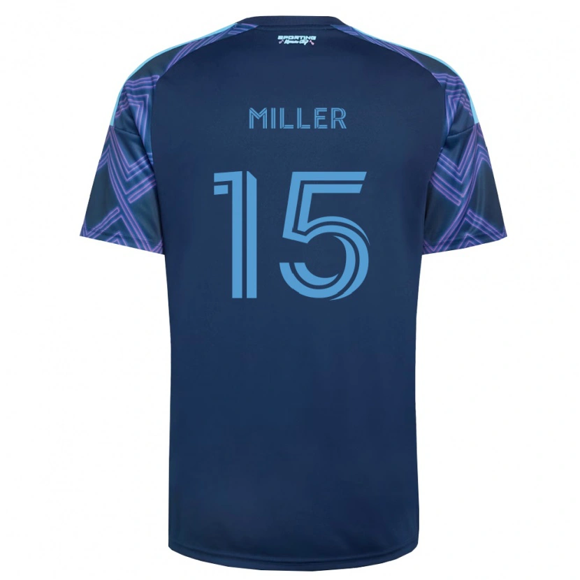 Danxen Kinder Jansen Miller #15 Königsblau Violett Auswärtstrikot Trikot 2026/27 T-Shirt