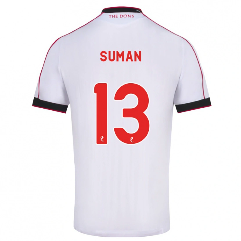 Danxen Kinder Nick Suman #13 Schwarz Rot Weiß Auswärtstrikot Trikot 2026/27 T-Shirt