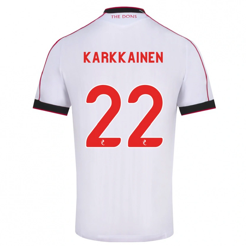 Danxen Kinder Elena Kärkkäinen #22 Schwarz Rot Weiß Auswärtstrikot Trikot 2026/27 T-Shirt